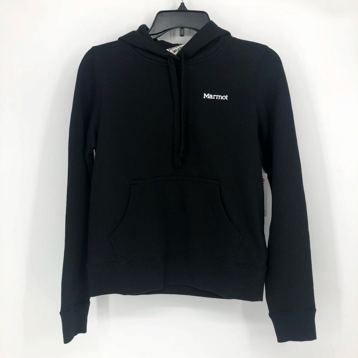 MARMOT Women's Daisy Logo Hoodie XS Black Pullover Sweatshirt NWT