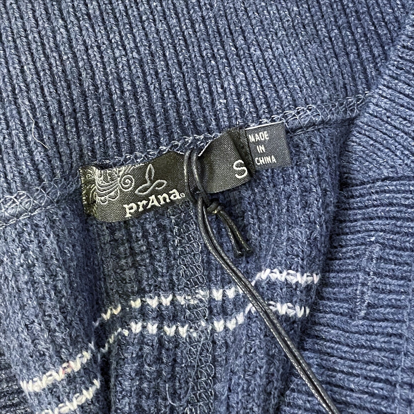 prAna Womens Milani Henley Dress Nautical Stripe Blue Small