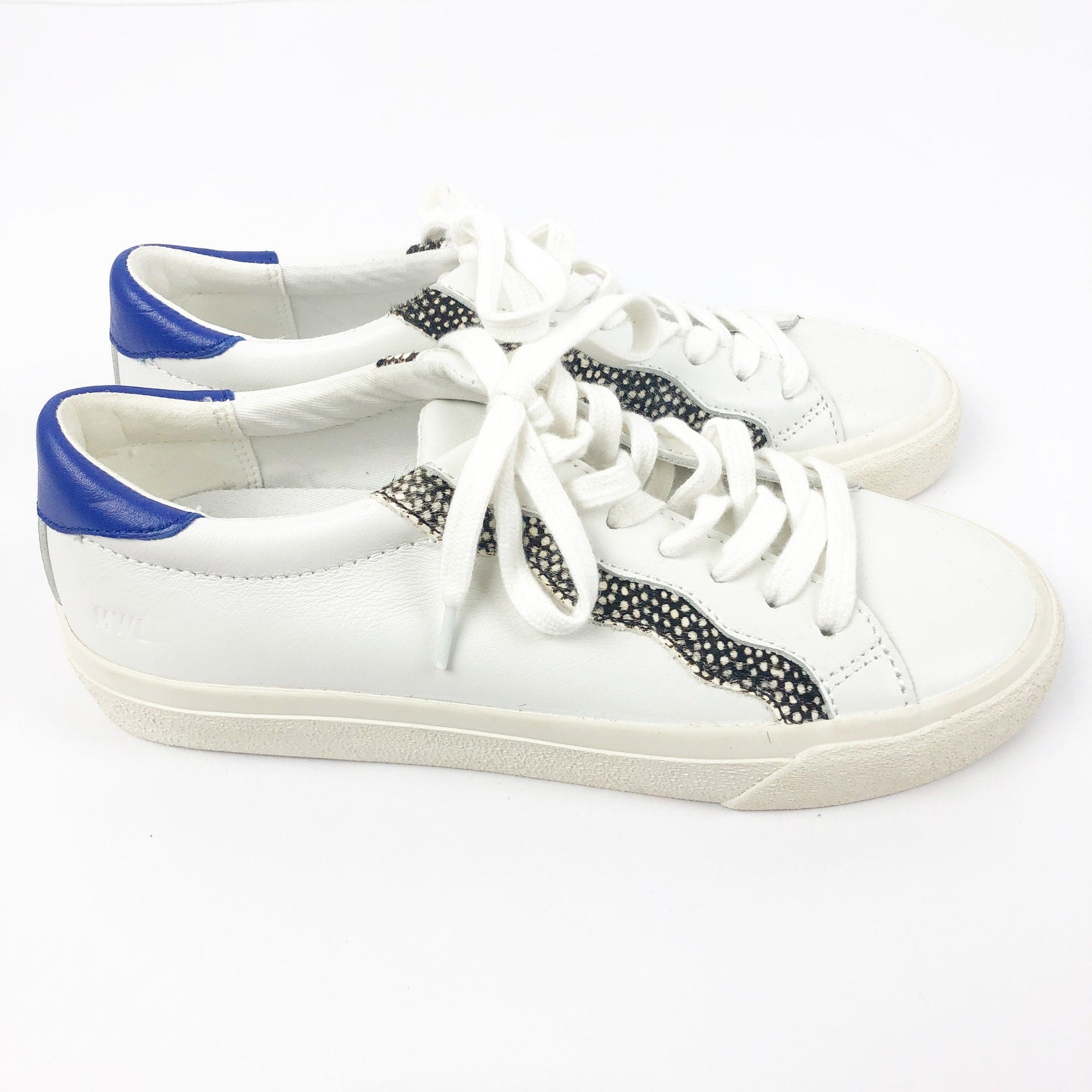 MADEWELL Womens Sidewalk Low-Top Sneakers Size 6 White Leather Wave NWOB