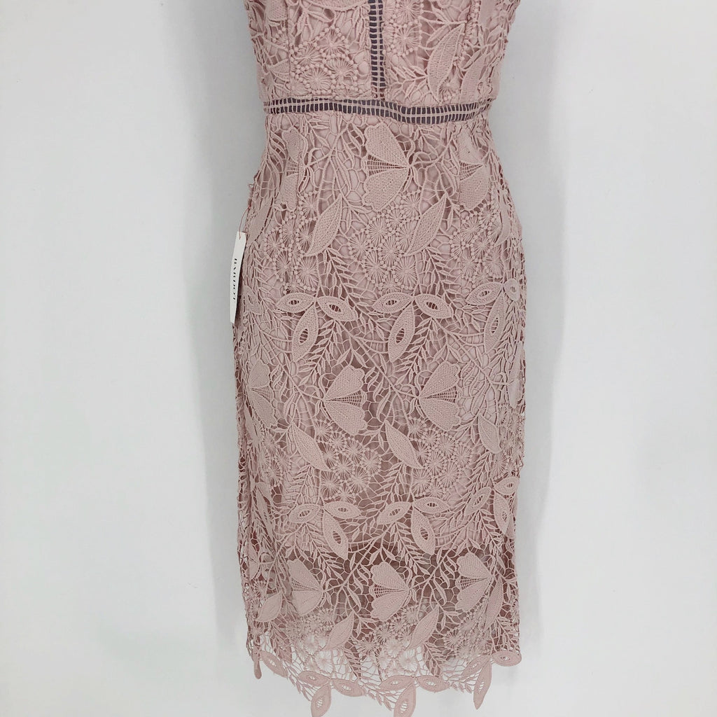 BARDOT Women's Willow Sheath Dress Small Soft Pink Floral Lace Sleeveless NWT