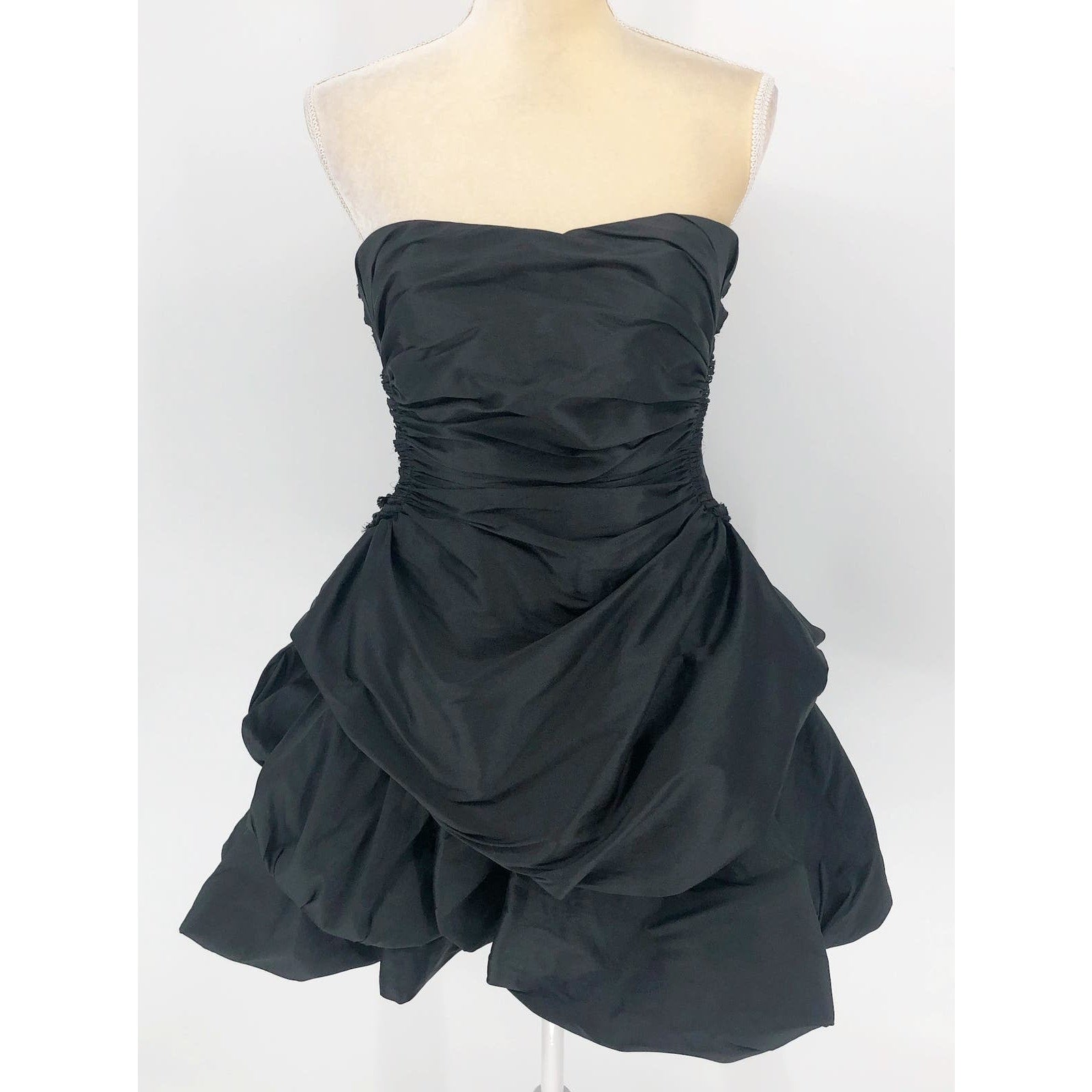 AJE Women's Daybreak Strapless Mini Dress Black Size 10 Sweetheart Neck NWT